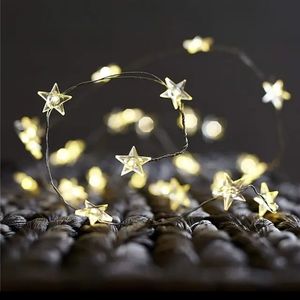 Indoor Bedroom Christmas Party Decor String Star Fairy Lights 20 stars